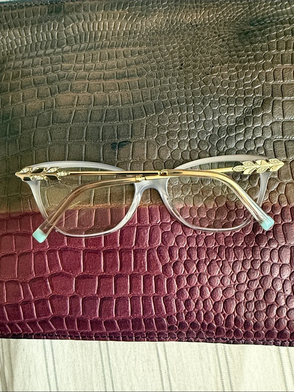 Authentic Tiffany & Co. Clear & Gold Tone Eyeglasses